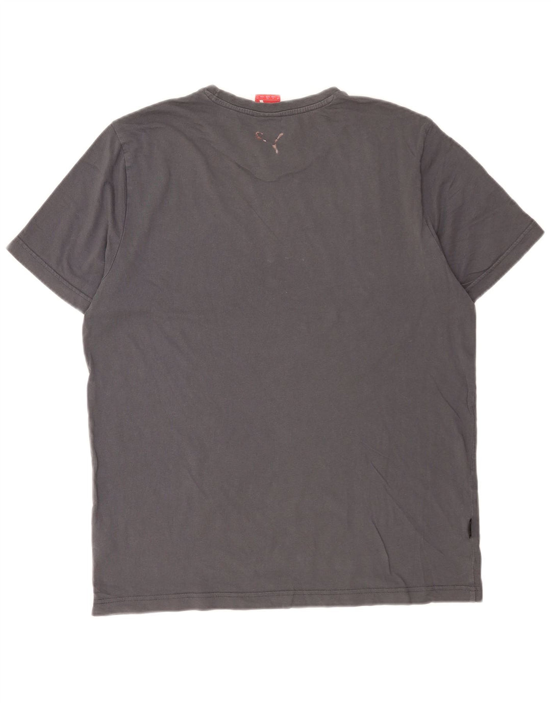 Puma Mens Graphic T-Shirt Top Large Grey Cotton