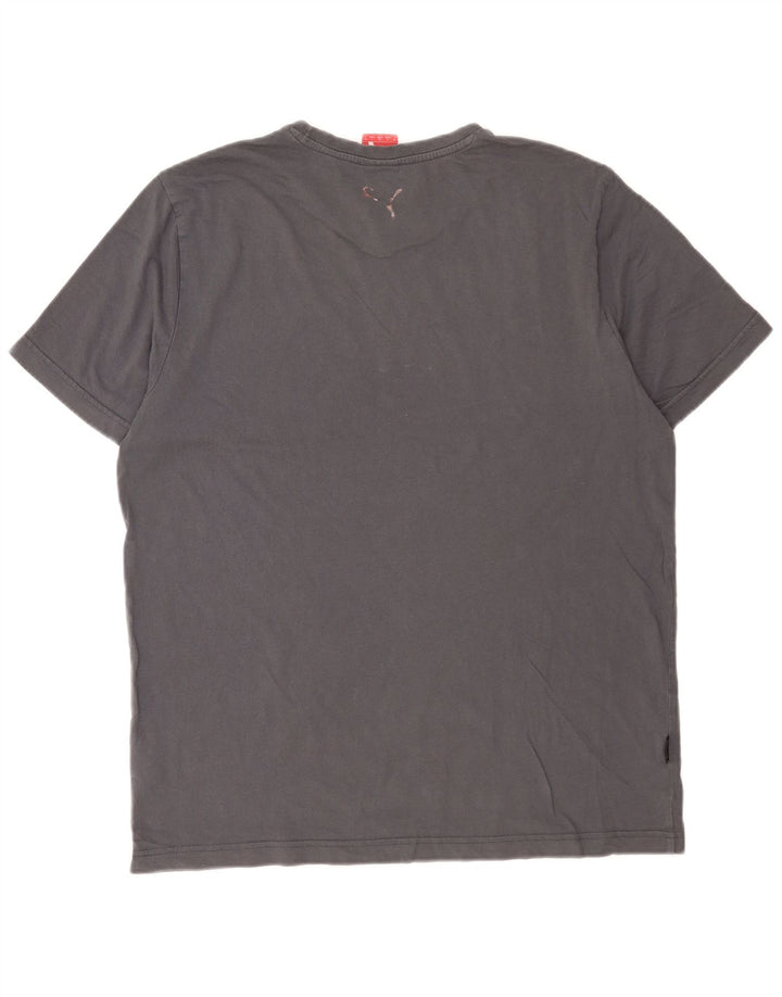 Puma Mens Graphic T-Shirt Top Large Grey Cotton