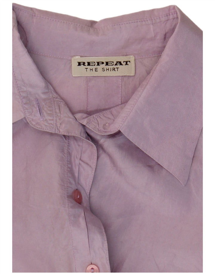 Repeat Womens Shirt Blouse EU 38 Medium Purple Silk