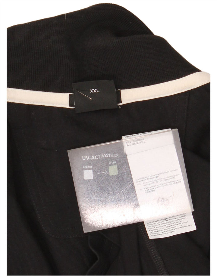 HUGO BOSS Mens Graphic Slim Fit Polo Shirt 2XL Black Cotton