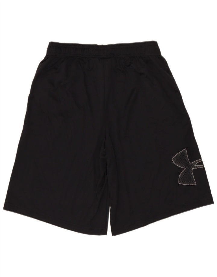 UNDER ARMOUR Mens Heat Gear Graphic Sport Shorts Small  Black Polyester
