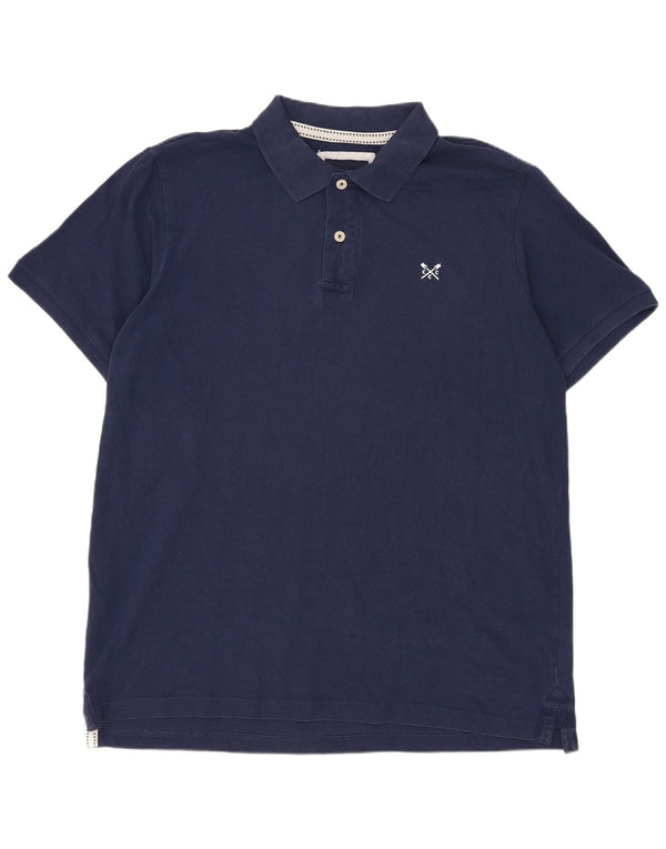 Crew Clothing Mens Polo Shirt XL Navy Blue Cotton