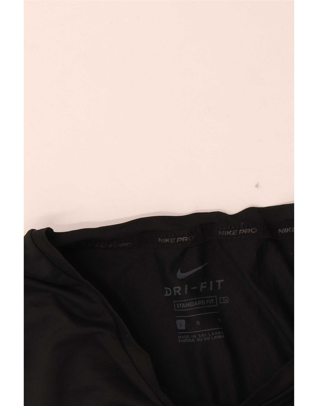 Nike Mens Dri Fit Standard Fit Graphic T-Shirt Top Large Black Polyester