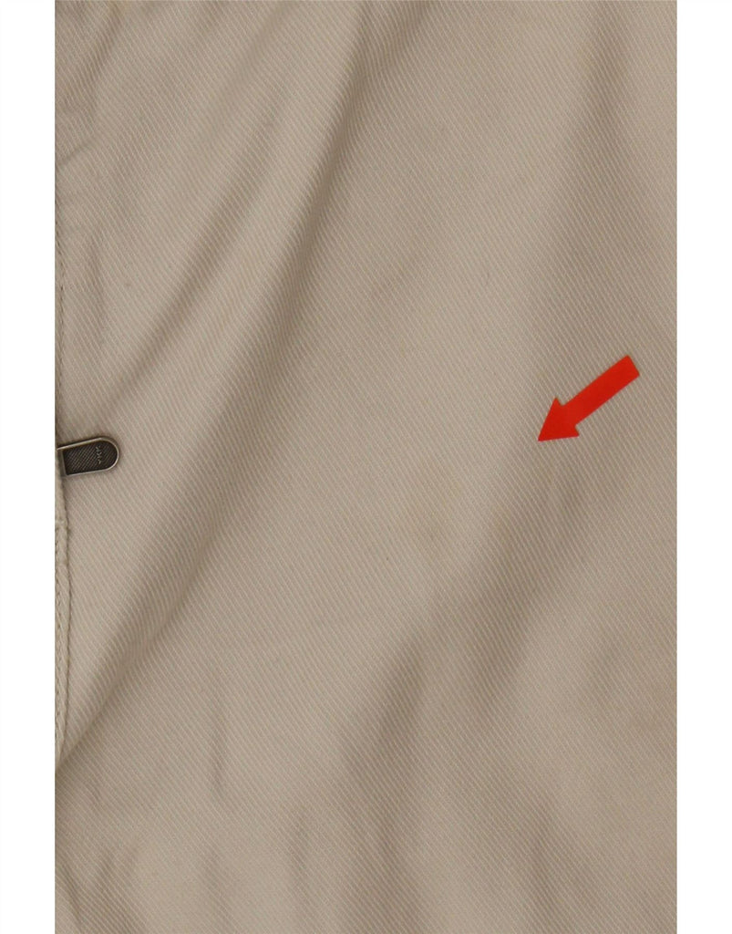 SLAM Womens Straight Cropped Trousers IT 48 XL W36 L23 Off White Cotton Vintage Slam and Second-Hand Slam from Messina Hembry 