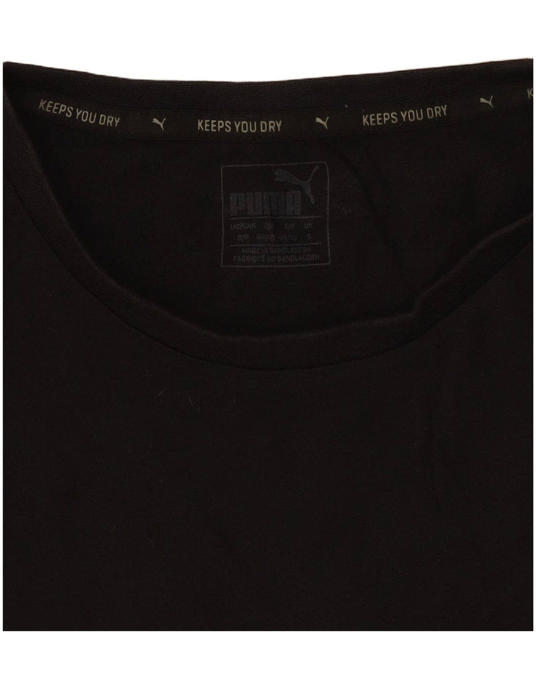 Puma Mens Graphic T-Shirt Top Small Black Cotton