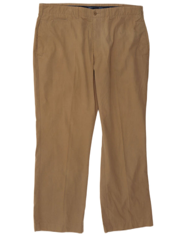 Marks & Spencer Mens Blue Harbour Bootcut Chino Trousers W38 L29 Beige