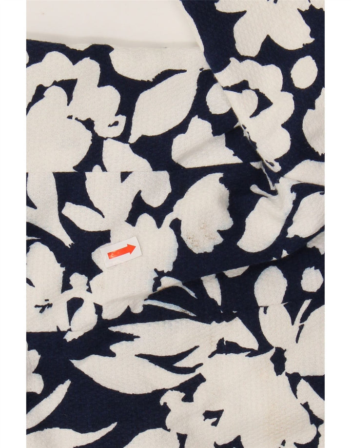 LUISA SPAGNOLI Womens 3/4 Sleeve Blazer Jacket IT 46 Large Navy Blue