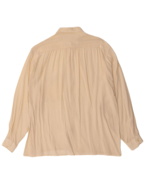 Angelo Santagostino Womens Shirt UK 14 Large Beige