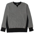 QUIKSILVER Mens Sweatshirt Jumper XL Black Striped Cotton