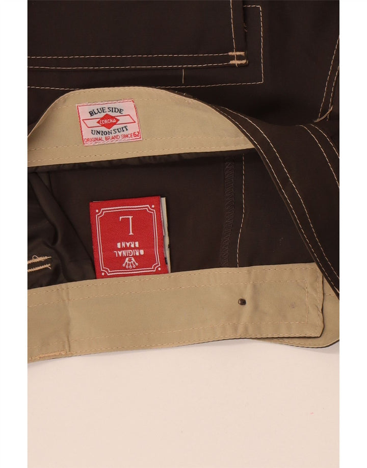 Corona Mens Cargo Shorts Large W34 Brown Polyester
