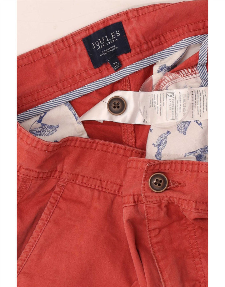 Joules Mens Chino Shorts W34 Large Red Cotton