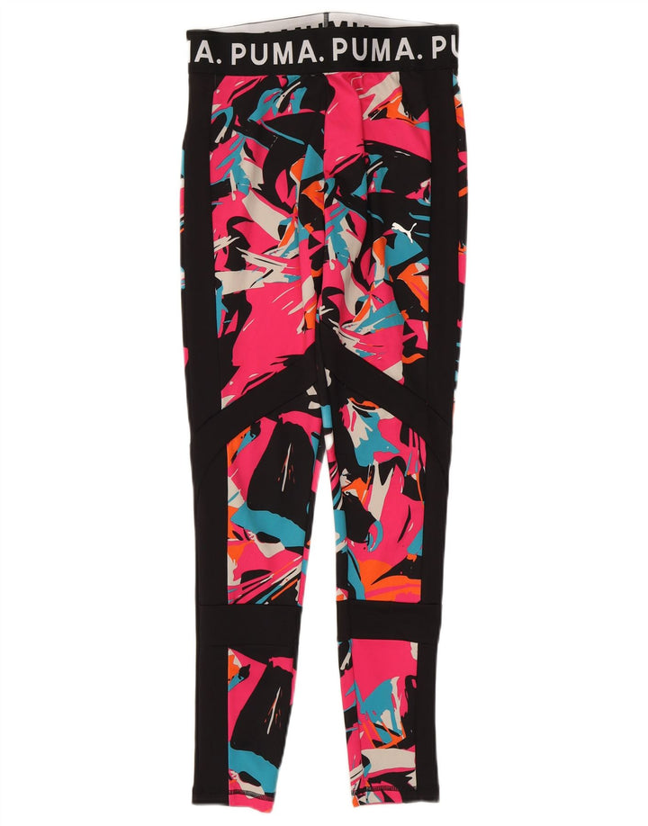Puma Womens Graphic Leggings UK 12 Medium  Multicoloured Geometric
