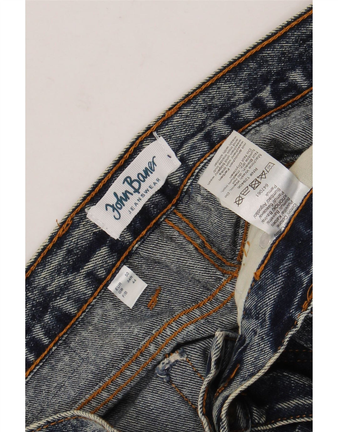 JOHN BANER Womens Denim Shorts W34 Large Blue Cotton