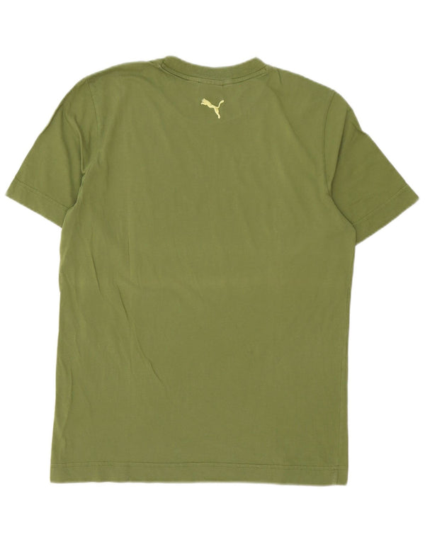 Puma Mens Graphic T-Shirt Top Medium Green
