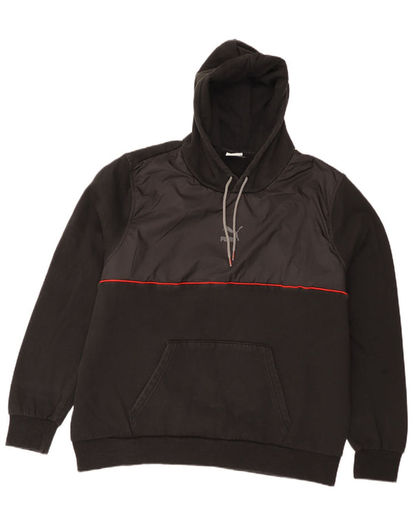 PUMA Mens Hoodie Jumper 2XL Black Cotton