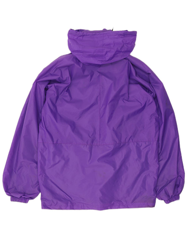 K-WAY Mens Hooded Rain Jacket UK 42 XL Purple Polyamide