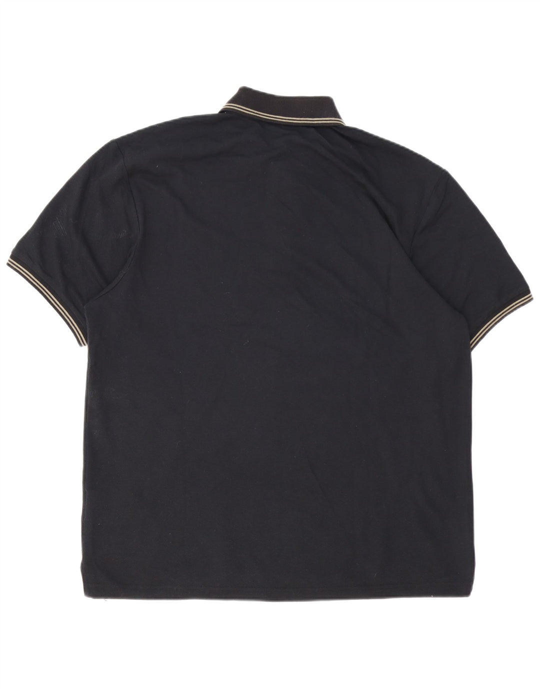 CHAMPION Mens Polo Shirt 2XL Black Striped Cotton