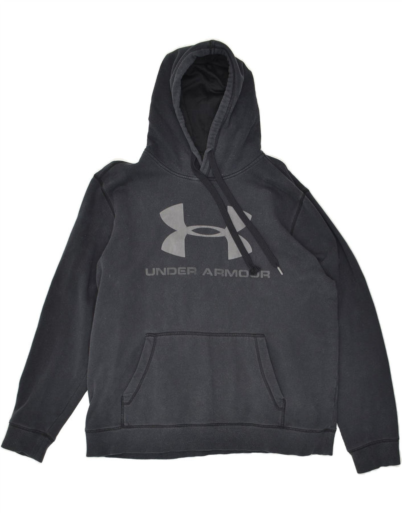 UNDER ARMOUR Mens Cold Gear Graphic Hoodie Jumper XL Black | Vintage Under Armour | Thrift | Second-Hand Under Armour | Used Clothing | Messina Hembry 