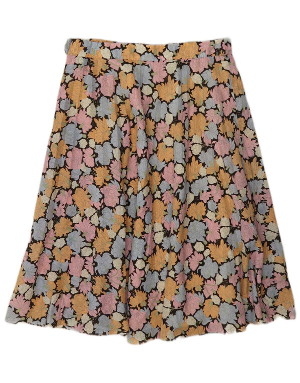 Vintage Womens A-Line Skirt W28 Small Multicoloured Floral