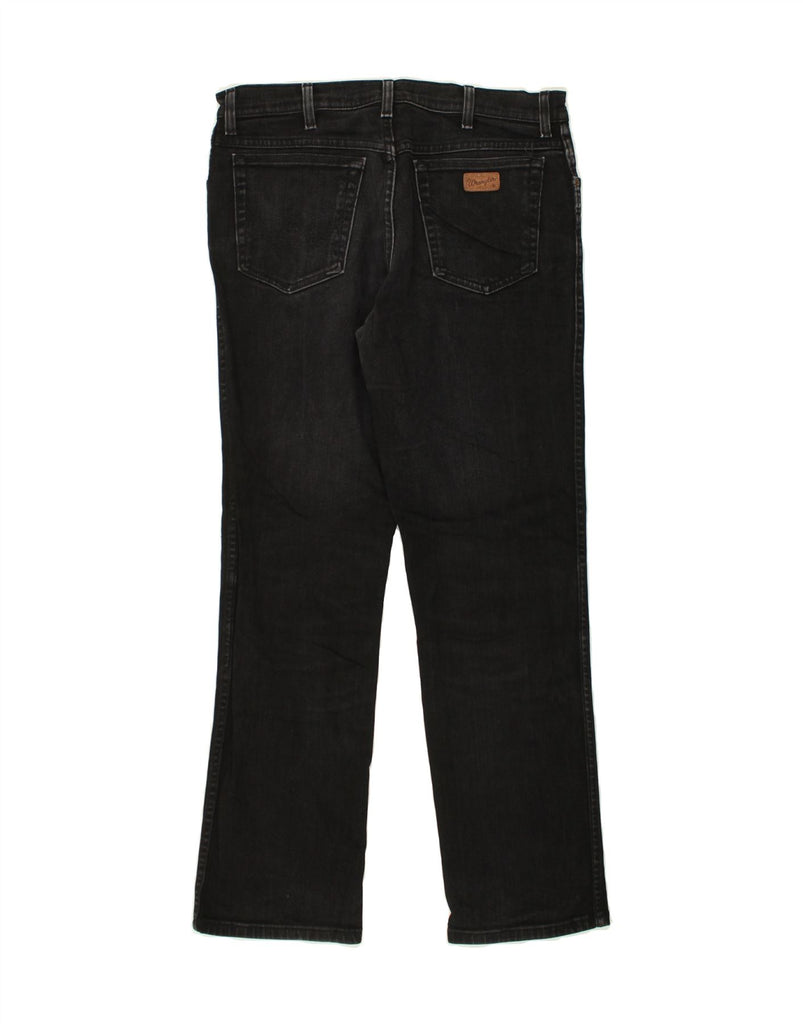 WRANGLER Mens Texas Stretch Slim Jeans W34 L32 Black Cotton | Vintage Wrangler | Thrift | Second-Hand Wrangler | Used Clothing | Messina Hembry 