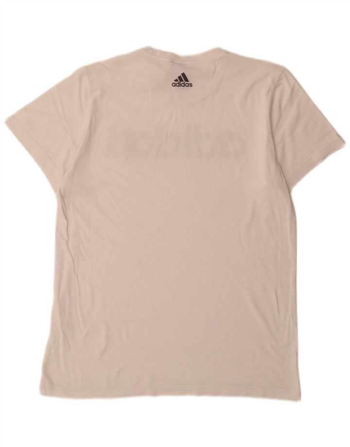 Adidas Mens Graphic T-Shirt Top Medium White Cotton