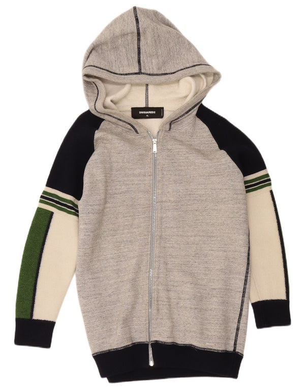 Dsquared2 Womens UK 18 XL Grey Colourblock Cotton