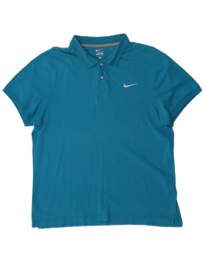 Nike Mens Polo Shirt Large Blue
