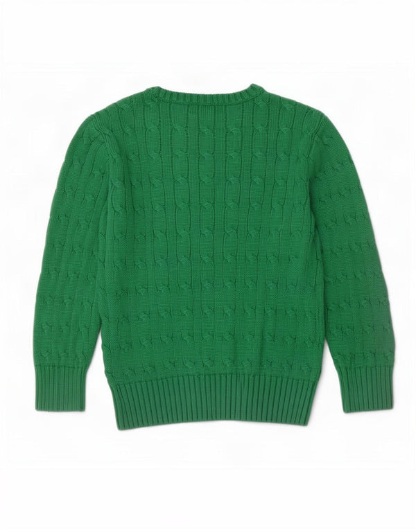 Polo Ralph Lauren Boys Boat Neck Jumper Sweater 5-6 Years Green Cotton
