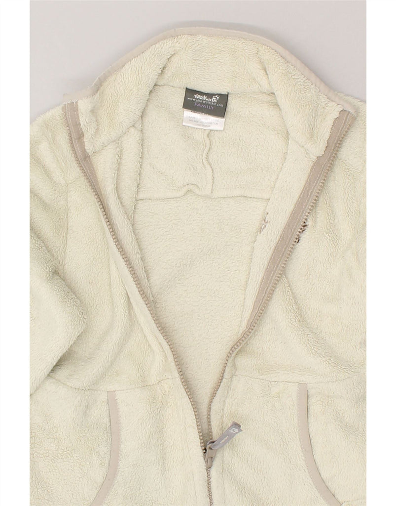 JACK WOLFSKIN Girls Fleece Jacket 7-8 Years Beige Polyester | Vintage Jack Wolfskin | Thrift | Second-Hand Jack Wolfskin | Used Clothing | Messina Hembry 