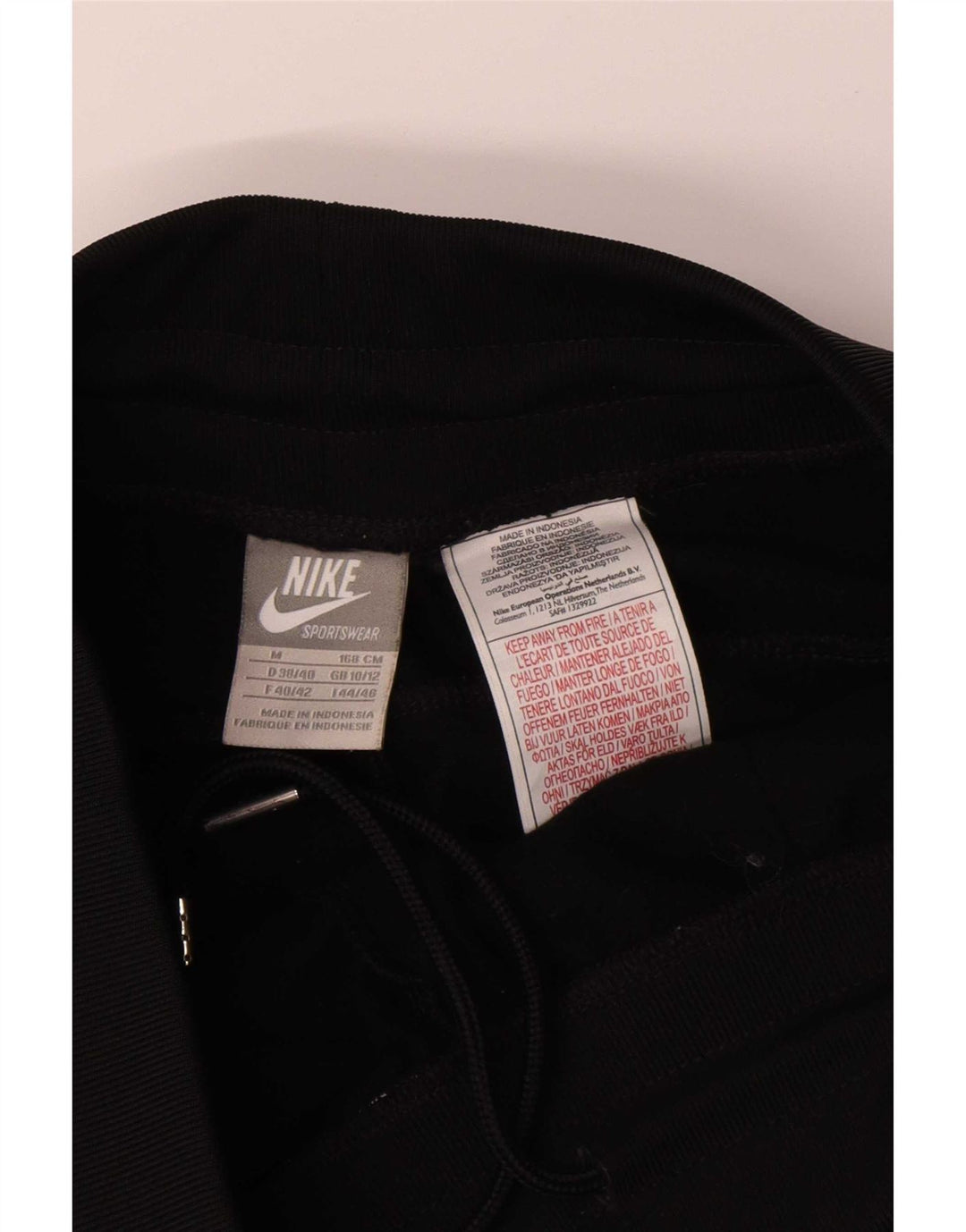 Nike Womens Tracksuit Trousers UK 10/12 Medium Black Polyester
