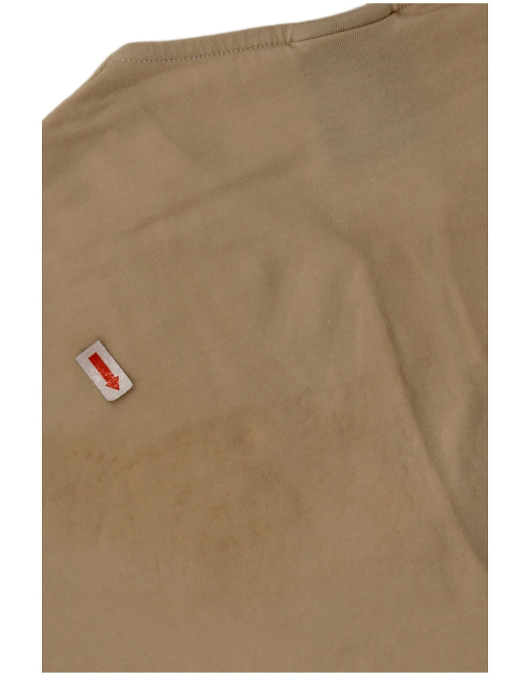 NIKE Womens Crop T-Shirt Top UK 10/12 Medium Beige