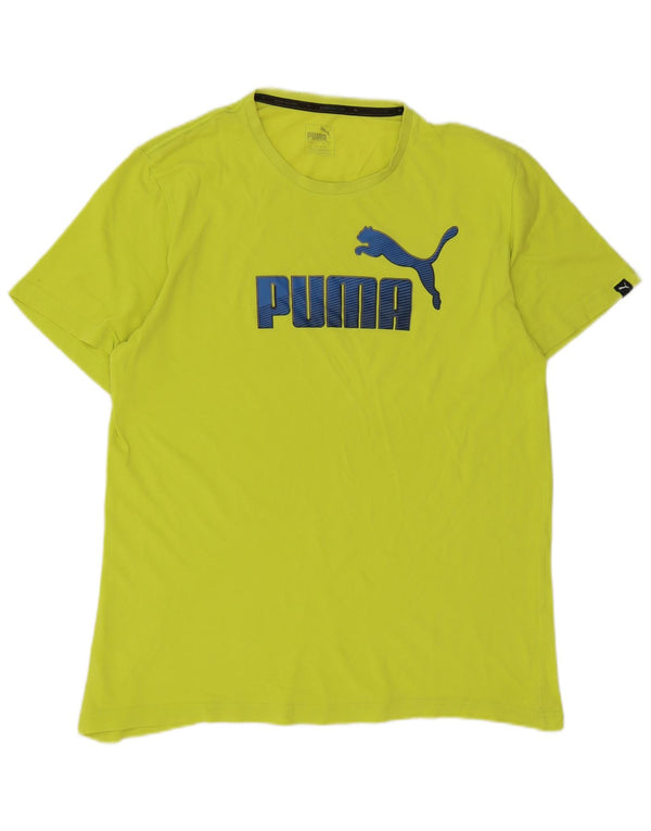 Puma Mens Graphic T-Shirt Top Large Green