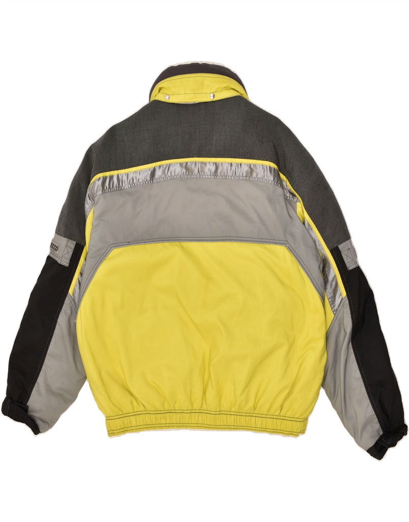 DUBIN Mens Ski Jacket Large Yellow Colourblock | Vintage Dubin | Thrift | Second-Hand Dubin | Used Clothing | Messina Hembry 