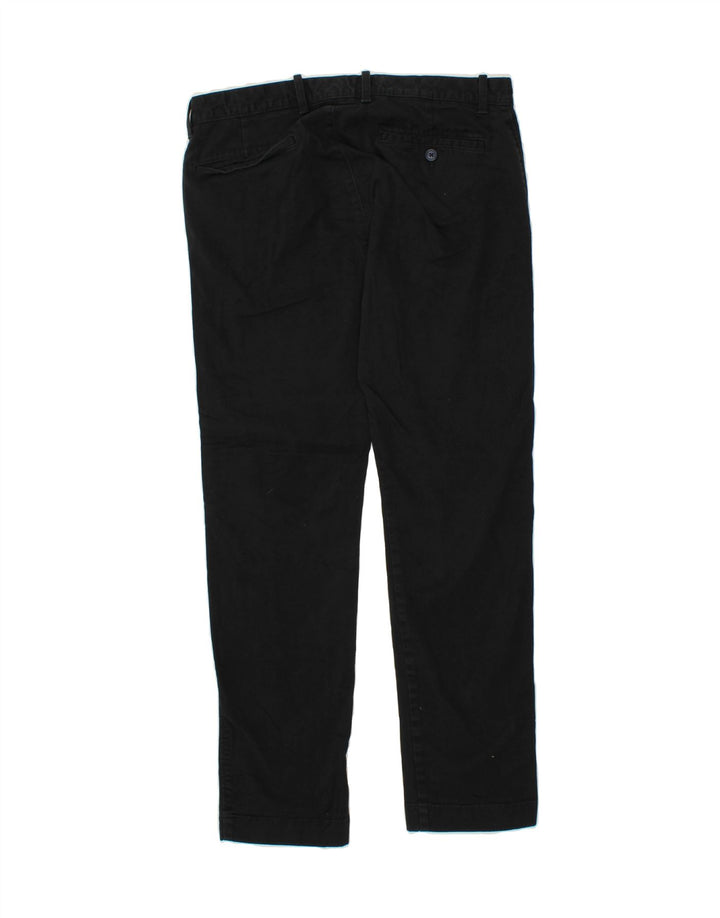J. CREW Mens Slim Chino Trousers W32 L30 Black Cotton