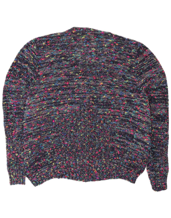 Vintage Womens Cardigan Sweater UK 18 XL Multicoloured Flecked