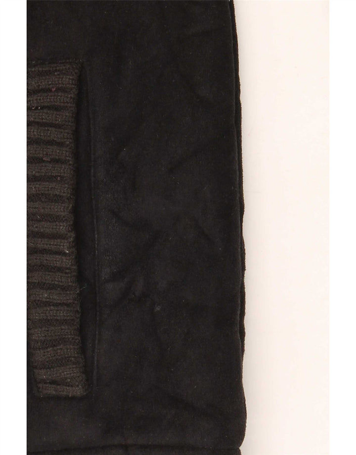 Marks & Spencer Mens Sherpa Fleece Jacket UK 40 Large Black Polyester