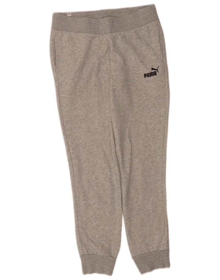 Puma Womens Tracksuit Trousers Joggers UK 12 Medium Grey Cotton