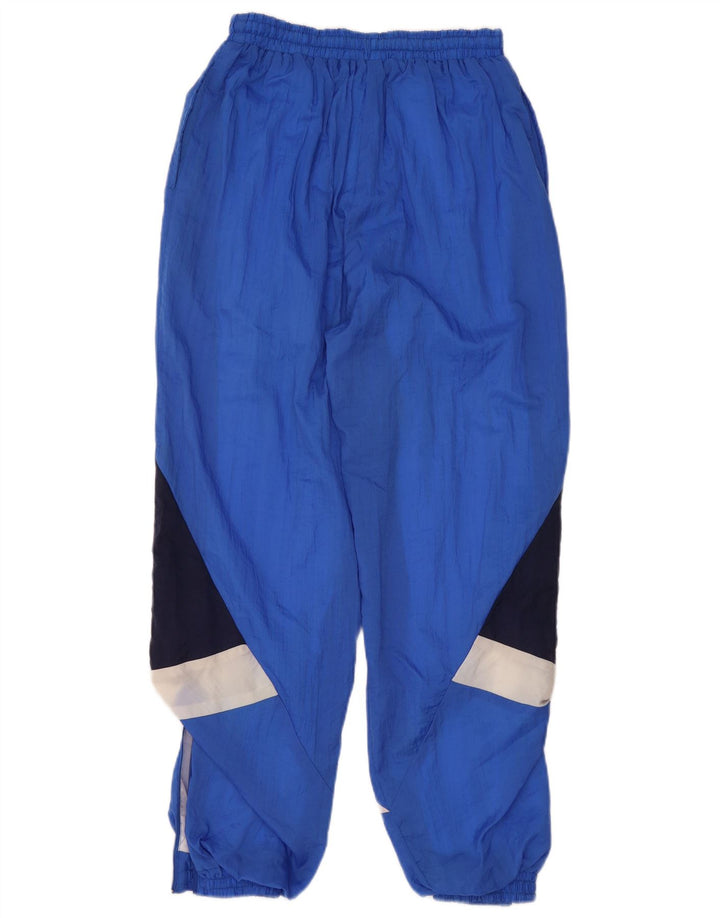 VINTAGE Mens Tracksuit Trousers Joggers Medium  Blue Colourblock