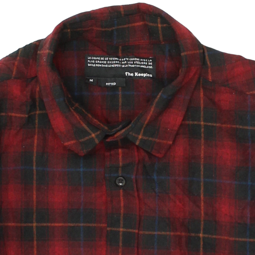 The Kooples Mens Red Check Plaid Shirt | Vintage Designer Lumberjack Flannel | Vintage Messina Hembry | Thrift | Second-Hand Messina Hembry | Used Clothing | Messina Hembry 