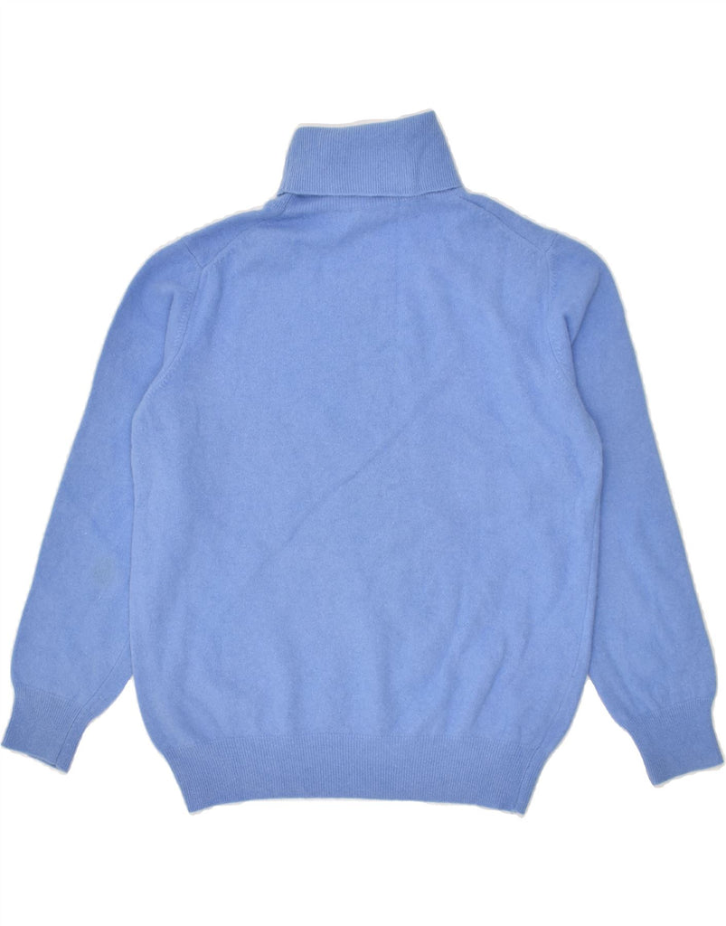 BENETTON Girls Roll Neck Jumper Sweater 15-16 Years Medium Blue Wool | Vintage Benetton | Thrift | Second-Hand Benetton | Used Clothing | Messina Hembry 