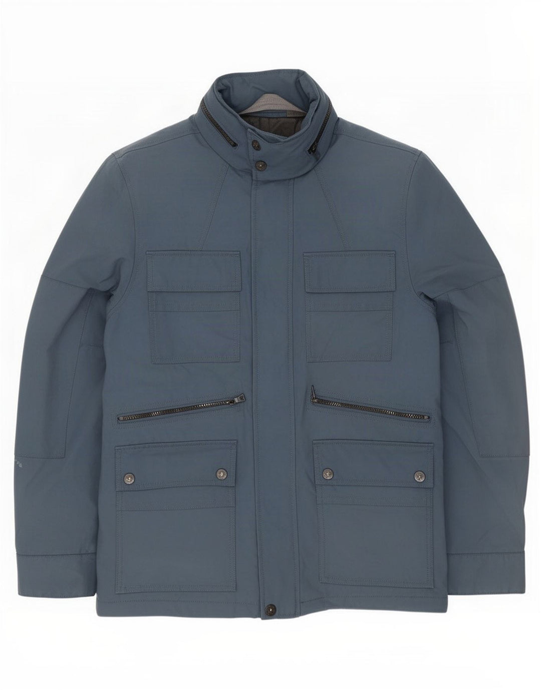 Marks & Spencer Mens Hooded Windbreaker Jacket UK 38 Medium Blue Polyester