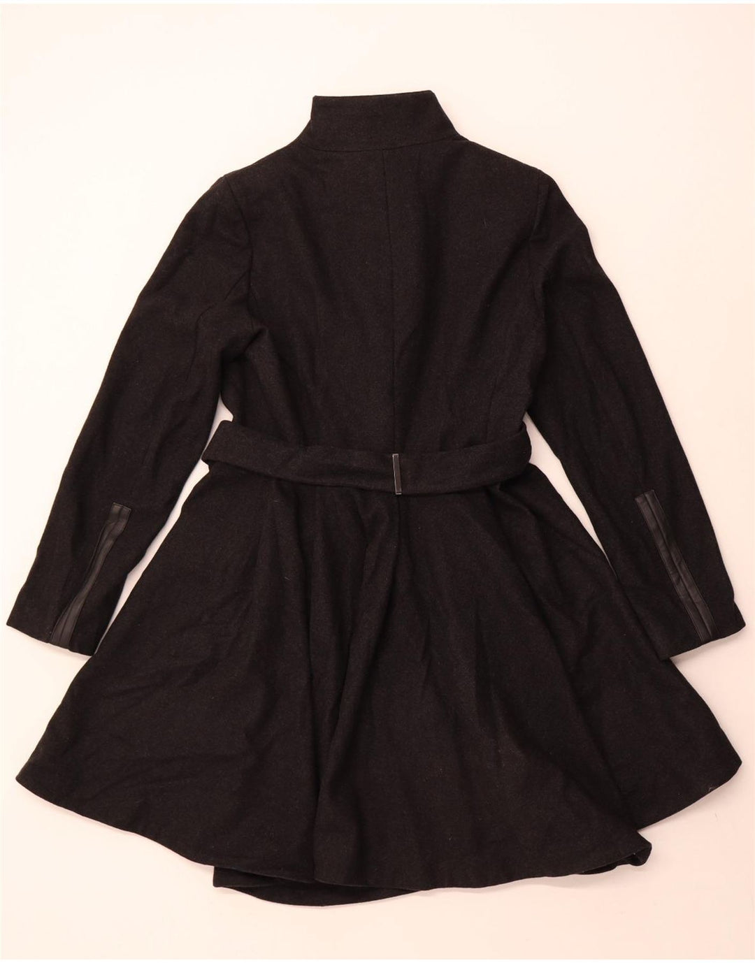 Calvin Klein Womens Overcoat US 6 Medium Black Wool