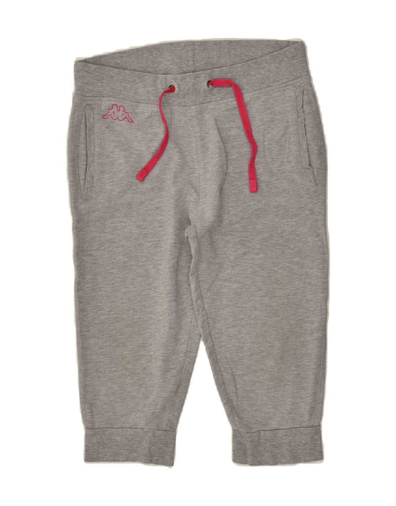 KAPPA Womens Capri Tracksuit Trousers Joggers UK 10 Small Grey Cotton | Vintage Kappa | Thrift | Second-Hand Kappa | Used Clothing | Messina Hembry 