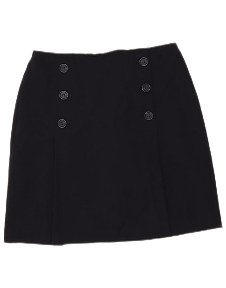 Marks & Spencer Womens Mini Skirt UK 10 Small W29  Navy Blue Polyester