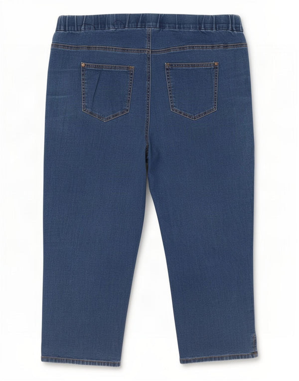 Marks & Spencer Womens Autograph Capri Jeans UK 20 2XL W40 L22 Blue Cotton