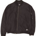 Zara Mens Bomber Jacket UK 40 Large Black Polyester