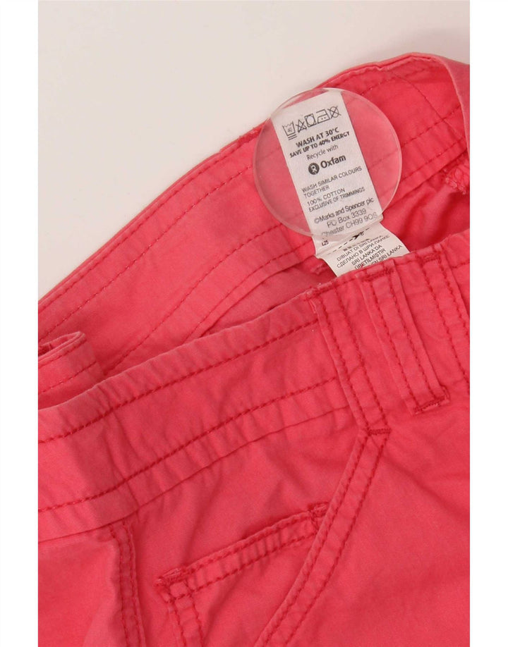 Marks & Spencer Womens Cargo Skirt UK 12 Medium W32  Pink Cotton