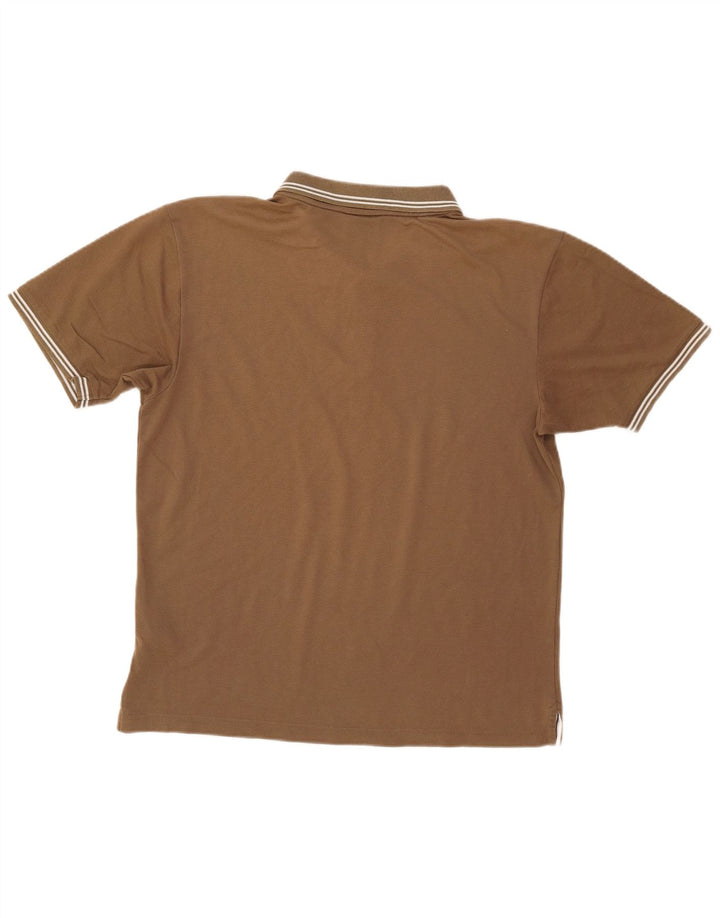 CHAMPION Mens Polo Shirt Large Brown Cotton