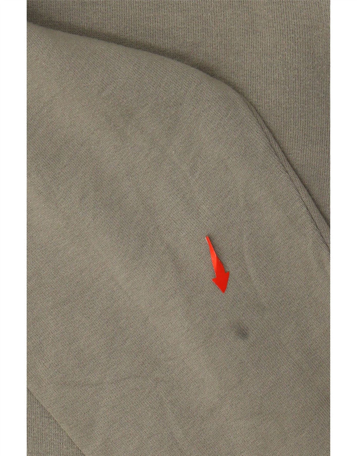 CHAMPION Womens Zip Hoodie Sweater UK 14 Medium Khaki Cotton