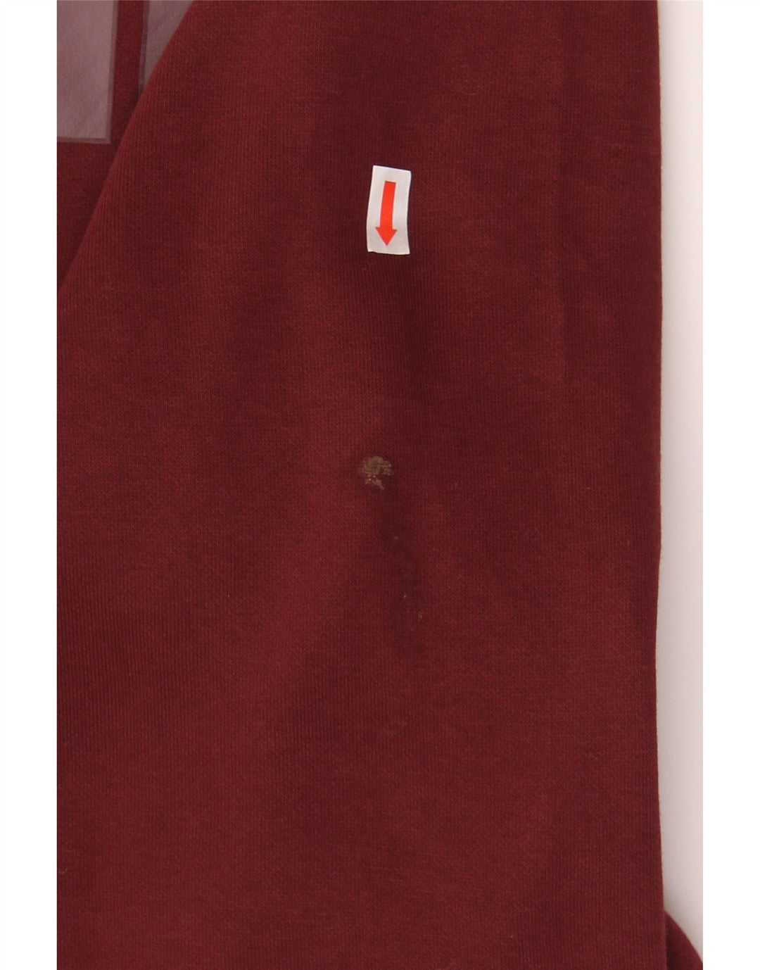 PUMA Mens Graphic Hoodie Jumper Large Maroon Colourblock Cotton Vintage Puma and Second-Hand Puma from Messina Hembry 